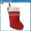 Velvet Christms/Xmas Stocking Shape Christmas Gift Bag