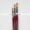 3pcs Short Handle Double Colour Round Nylon Artist Brush Set