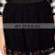 Black mini Lace skater skirt with elastic waist band