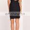 crisscross strapy asymmetric high quality bodycon/bandage dress black