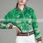 New design Embroidered Satin Woman Jacket Custom with great price