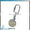 Round metal coin engraved keyring souvenir metal keychain