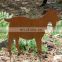 Rusty Metal Goat Silhouette Garden Art Yard Stake