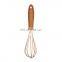 Hot Selling Kitchen Tools Manual Wood Handle Silicone Egg Beater