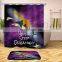 i@home wholesale polyester fabric tree deer sunglasses mouldproof shower curtain waterproof