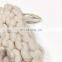 2020 amazon hot sale Hand made holiday gift knitted chunky knit blanket bag,knit blanket cover with tassel