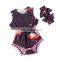 wholesale flower print romper baby floral print boutique kids girl pompom sleeveless romper