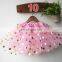 Fashion girls skirt gold toddler polka dot tutu skirt baby girls skirt for kid dance