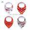 Amazon Hot Sale Multiple Styles Printed Pet Bandana Snap Triangle Dog Scarf Set