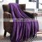 Super Soft Fluffy Luxury Warm Purple Solid Color Polar Flannel Coral Fleece Plush Throw Blanket For Sofa Bed