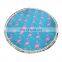 New arrival multi pattern color digital printed custom circle microfiber towels turkish round beach towel with tassels