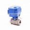 DC3-6V,AC9-24VandAC85-265V DN15 DN20 DN25 2 way brass ss304 mini electric motorized water ball valve for water irrigation