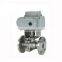 220v 24v on-off type dn80 DN100 SS304 flange 12v motorized control ball valve