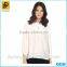 2016 Custom Latest Design White Casual Summer Blouse for Women