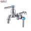 chrome plated double handle washing machine hose bib tap