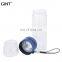 Portable business 500ml double wall glass drinking bottle with lift ring