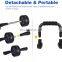 6-in-1 AB Wheel Roller with Knee Pad Push Up Bars Handles Grips Skipping Jump Rope Home Gym Workout Exercise Equipment