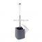Silicone flex toilet brush with holder narrow plastic set toilet brush