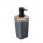 Fancy bamboo plastic household 5 pieces bathroom sets decorative