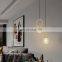 Modern New LED Pendant Light Minimalist Crystal Hanging Lamp For Living Room TV Background Luxury Hanging Lights