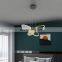 Nordic Modern Iron Art Chandelier Gold Acrylic Hanging Lamp for Living Room Office and Home Pendant Light