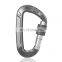 JRSGS 12KN Climbing D-Ring Snap Hook with Screwgate Heavy Duty Aluminium Alloy Carabiner Clip