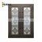 High Quality Iron Safety Entrance Front Doors Laser Cut Rustic Wrought Iron Doors Swing Glass Door Design For Houses Home