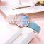 SHENGKE Charming Lady Watch Gradient Color Two-tone Colors Soft Leather Band Japanese Quartz Movement K8029L