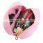 OEM Cute pink pu leather cosmetic bag pouch,high quality travel organizer makeup bag,funky cosmetic bag as makeup bag