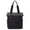 Eco-friendly wholesale heavy bearing thick black color shoulder women hand bags canvas bag with custom printed logo