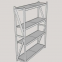 Industrial 4 Layers Metal Warehouse Storage Steel Long Span Rack with Medium Beam Duty Shelf