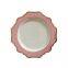 Customized Porcelain Dinnerware Set Pink Sun Flower Shaped Ceramic Tableware Plates with Gold Rim For Wedding Event