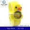 Yellow Duck Slap Watch With Silicone Strap for Girls