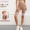 High Waist Custom Logo Tummy Control Breathable Push Up Women Biker Gym Yoga Shorts 80Nylon 20Spandex