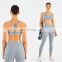 Two Piece Yoga Set Custom Sports Gym Set Women Seamless Buckle Sports Bra And Pocket Leggings