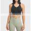 Custom Logo Front Zipper Shockproof Yoga Bra Women Workout Gym Wear Fixed Padding Sports Fitness Training Crop Top