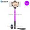 Poplar factory price selfie stick with remote shutter purple