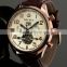 Day Date Display Analog Watch,Leather Wrist Men Automatic Mechanical Watch WM374