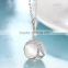 prue white zircon 18k white gold nacklace chain jewelry for young ladies