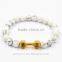 Unisex New Arrival 18k Plated Barbell Jewelry Turquoise Beads Prayer Dumbbell Bracelets
