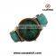 Simple dials leather bracelet alloy case unisex watch