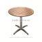 Aluminum frame modern round dining table wood