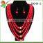 latest design beads necklace african beads jewelry set fashion jewelry set with pearls