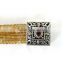 925 sterling silver genuine citrine semi precious gemstone beads bracelet with handmade clasp