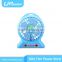 Rechargable super strong wind desk mini fan with power bank function adjustable speed and LED flashlight