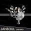 china supplier 2015 new silver wall lighting modern leaf shape crystal chandelier small wall lighting fixture wall lamps
