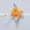 5 inch Glitter Surface Butterfish eat Dollars Little Fish 3d Plastic Fridge Magnet
