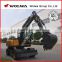 mini wheel type excavator 7 ton wheel excavator DLS870-9M