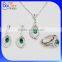 Fashion Rhodium Plated Big Stone Custom Necklace Pendant Design/Color AAA Cubic Zircon Paved 925 Sterling Silver CZ Pendant