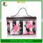 Coated canvas Floral Striped Cosmetic Case